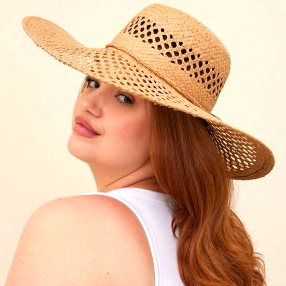 Torrid Oversized Open Swirl Pattern Floppy Hat